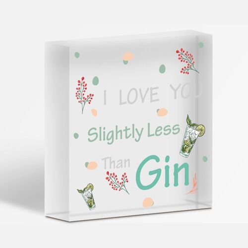 Novelty GIN Friendship Sign Wood Heart Plaque Gin & Tonic Funny Gift For Friend - Bag Not Included
