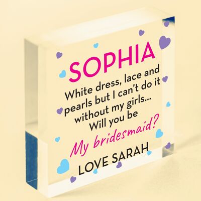 Personalisierte Geschenke mit der Aufschrift „I Can't Say I Do Without You Will You Be My Bridesmaid“ – Tasche nicht im Lieferumfang enthalten