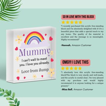 Cadeaux personnalisés pour future maman de Baby Bump Rainbow Cadeaux pour bébé pour future maman - Sac inclus 2