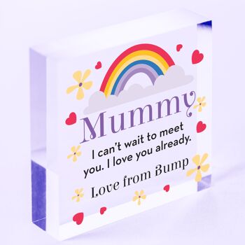 Cadeaux personnalisés pour future maman de Baby Bump Rainbow Cadeaux pour bébé pour future maman - Sac inclus 3