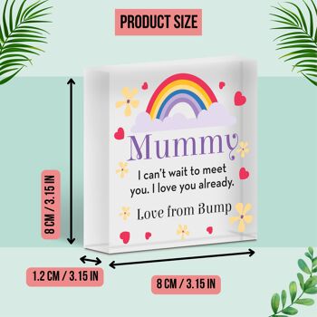 Cadeaux personnalisés pour future maman de Baby Bump Rainbow Cadeaux pour bébé pour future maman - Sac inclus 4