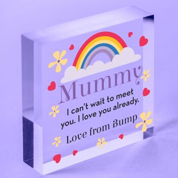 Cadeaux personnalisés pour future maman de Baby Bump Rainbow Cadeaux pour bébé pour future maman - Sac inclus 5