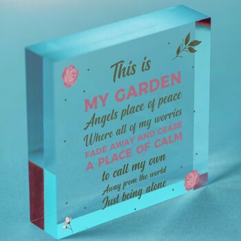 My Garden Nouveauté Cœur SummerHouse Panneau d'amitié Abri de jardin Cadeau pour femme – Sac non inclus 2