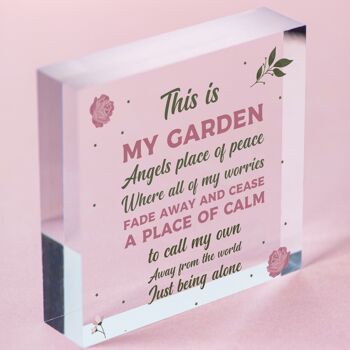My Garden Nouveauté Cœur SummerHouse Panneau d'amitié Abri de jardin Cadeau pour femme – Sac inclus 3