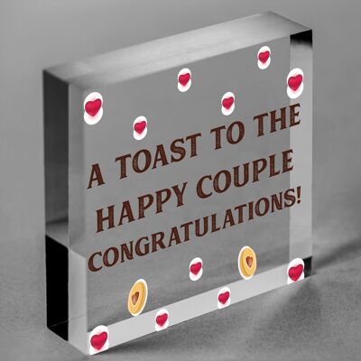 Tarjeta de boda hecha a mano Felicitaciones para el novio y la novia Regalos divertidos para recién casados ​​- Bolsa no incluida