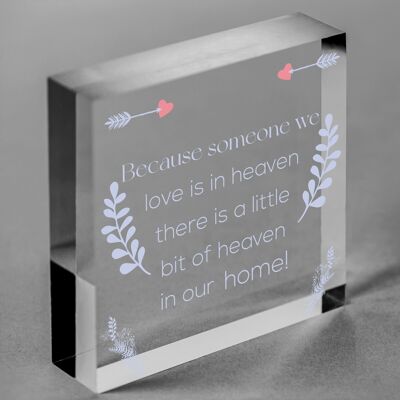 Cadeau commémoratif de plaque de coeur fait à la main pour se souvenir des proches perdus à Noël - Sac non inclus