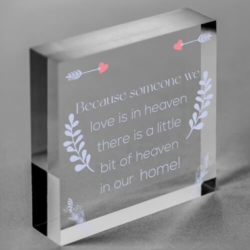 Handmade Heart Plaque Memorial Gift to Remember Lost Loved Ones at Christmas - Bag Included