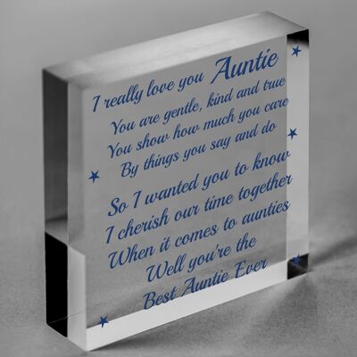 Niece Birthday Christening Christmas Gift Auntie Uncle Gift Plaque Gifts For Her - Bag Not Included