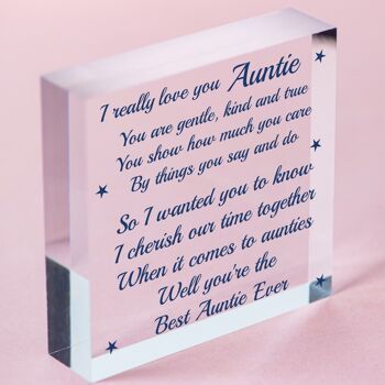 Nièce anniversaire baptême cadeau de Noël tante oncle cadeau plaque cadeaux pour elle - sac non inclus 4