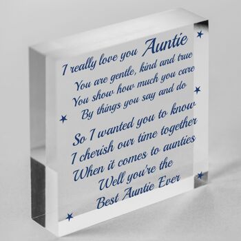 Nièce anniversaire baptême cadeau de Noël tante oncle cadeau plaque cadeaux pour elle - sac non inclus 8