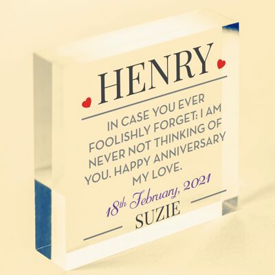 „I Love You“-Geschenk zum Jahrestag, für Ihn, Ehemann, personalisierte Geschenke für Paare – Tasche im Lieferumfang enthalten