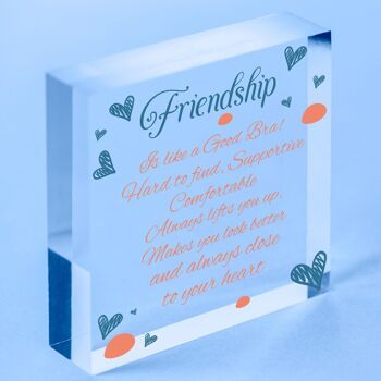 Signe d’amitié fait à la main Meilleur ami Shabby Chic Plaque Merci Cadeau Souvenir - Sac inclus 5