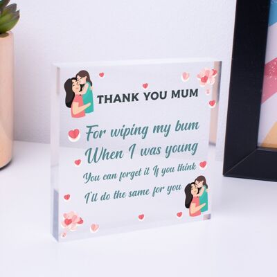 Funny Mum Mothers Day Birthday Gifts Acrylic Block Gift From Daughter Son - Bag Not Included
