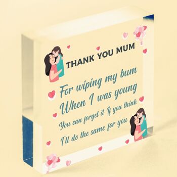 Cadeaux d'anniversaire amusants pour maman, bloc acrylique, cadeau de fille et fils – Sac non inclus 7