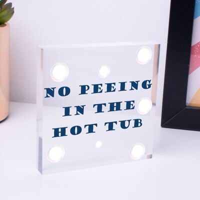 Funny Hot Tub Sign No Peeing Sign Hot Tub Accessories Hanging Garden Sign - Bag Not Included