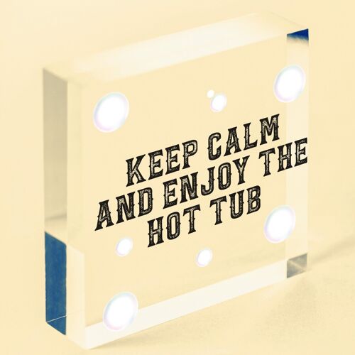 Funny Hot Tub Sign Quote Hot Tub Accessories Garden Summerhouse Sign Home Gift - Bag Not Included