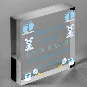 Cadeau de professeur de danse fait à la main pour son coeur de ballet de ballerine Merci amitié - Sac inclus 5