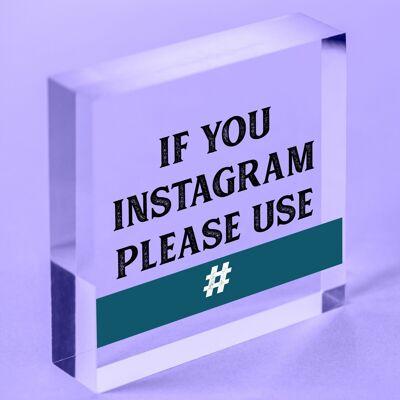 If You Instagram #HASHTAG Kreidetafel für Hochzeit, Empfang, Dekoration, Schild – Tasche nicht im Lieferumfang enthalten