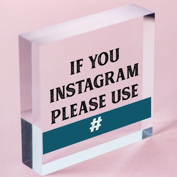 Si vous Instagram #HASHTAG tableau décoration de réception de mariage signe de plaque - sac non inclus 7
