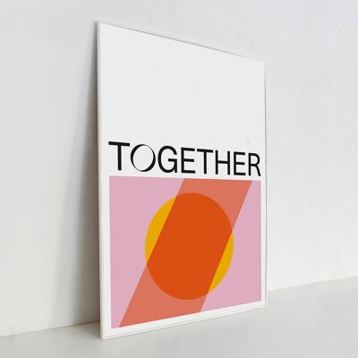 Together (pink) Art Print | Wall Art | Graphic Print | Gallery Wall Art