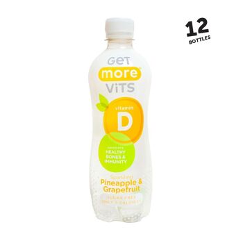 Pack de 12 NOUVEAU Boisson Vitamine D Ananas & Pamplemousse 500 ml 3