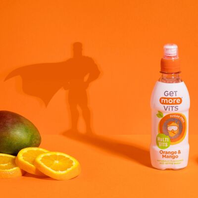 Confezione da 12 Bevande Multivits per bambini Arancia e Mango da 330 ml