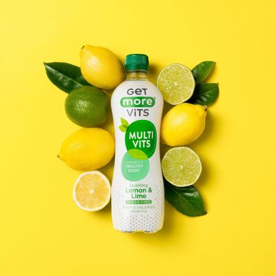 Pack of 12 Lemon & Lime Multivits Drink 500ml