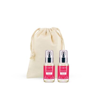 Duo pouch of vanilla & strawberry edible massage oils
