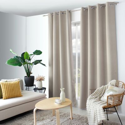 Blackout curtain with eyelets, 140 x 240cm, 100% polyester, Matisse Collection