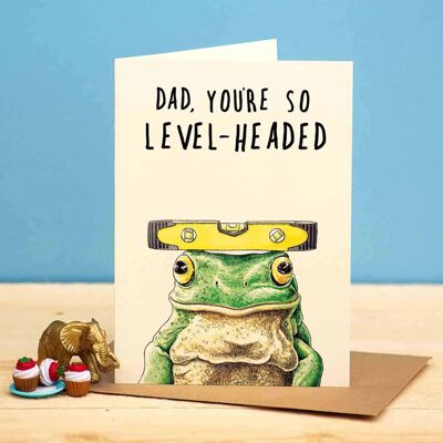 Karte mit flachem Kopf – Papa-Karte – Vatertagskarte