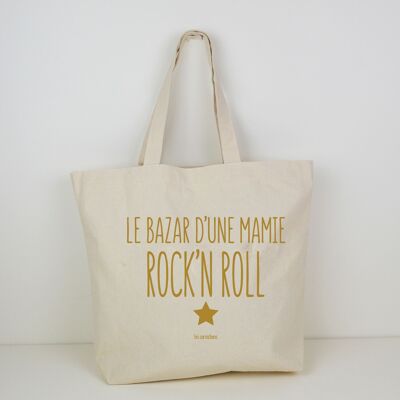 Bazaar-Einkaufstasche von einer Rock'n'Roll-Oma! Oma-Geschenk - Großmuttertag - Geburtstag - Geburt