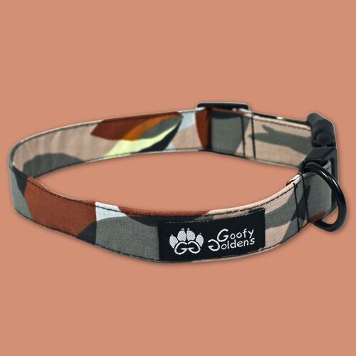 Collier tissu pour chien Nature