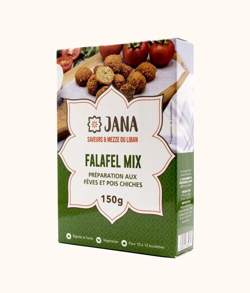 Falafel Mix Prêt à l'Emploi - Préparation aux Fèves et Pois Chiches 150 g