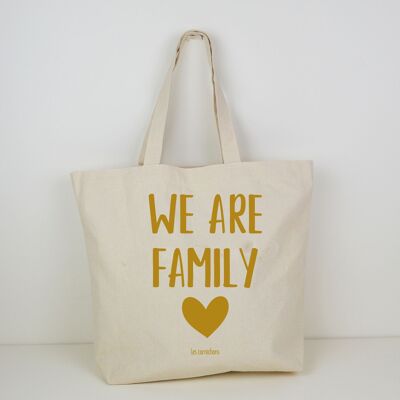 siamo una borsa per la famiglia - regalo di nascita, famiglia, festa della mamma - mamma - decorata in Francia
