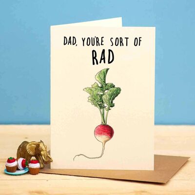 Tarjeta Rad Dad - Tarjeta de papá - Tarjeta del Día del Padre - Tarjeta Cool Dad