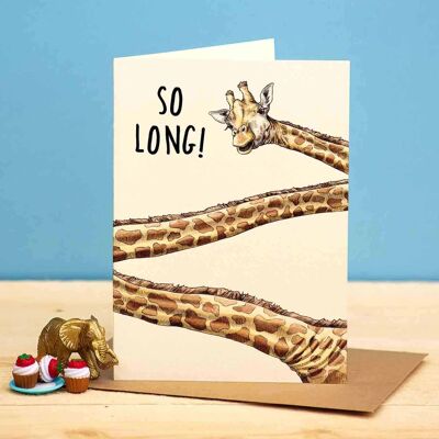 So Long Giraffenkarte – Abschiedskarte – Abschiedskarte