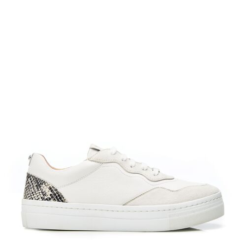 Women's Adalaya White Leather Trainers