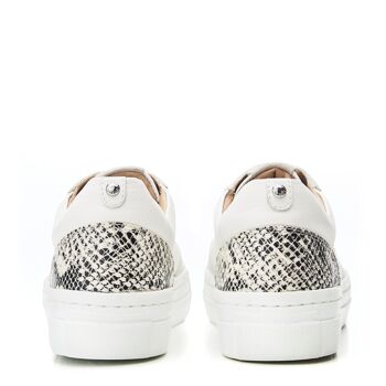 Baskets Adalaya en cuir blanches pour femmes 4