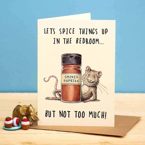 Spice Things Up Card - Valentine's Card - Romance/Love Card