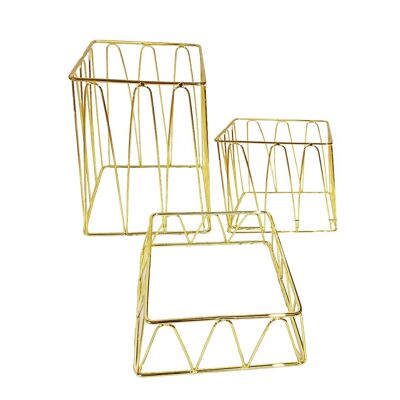 GOLDEN SQUARE BUFFET SUPPORTS - SET OF 3