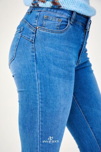 JEANS FEMME FLARE - "Madison" - BLEU CLAIR 2