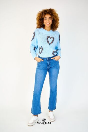 JEANS FEMME FLARE - "Madison" - BLEU CLAIR 3