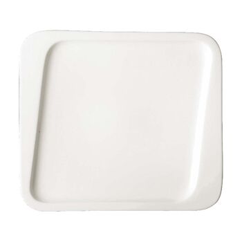 ASSIETTE PLATE BLANCHE ANNA 25.5X22.6X2.1CM 1