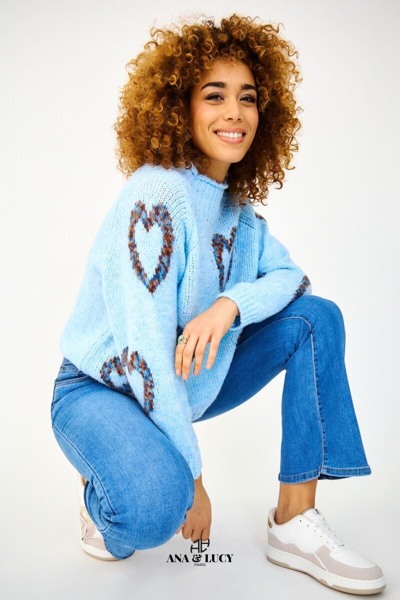 DAMEN-FLARE-JEANS – „Madison“ – HELLBLAU (T34 BIS T42)