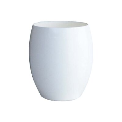 LOW WHITE ACRYLIC CUPS - SET OF 6