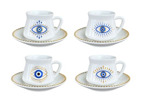 TASSES ET SOUS-TASSES CHANCE - LOT DE 4