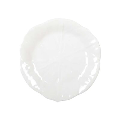 WHITE MELAMINE DESSERT PLATE 21X21X1.5CM