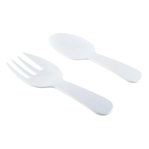 COUVERTS A SALADE BLANC EN MELAMINE 27X9.5X1CM