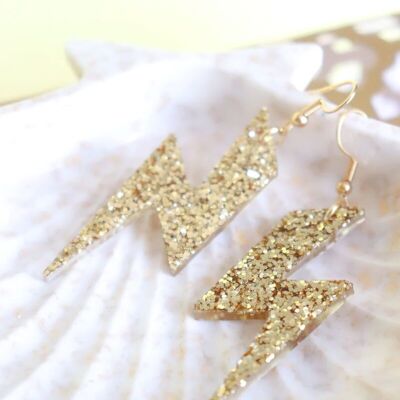 Rock Gold Earrings
