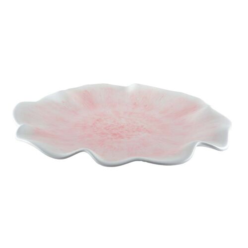 ASSIETTE DE PRESENTATION ROSE EN MELAMINE 40X40X5CM